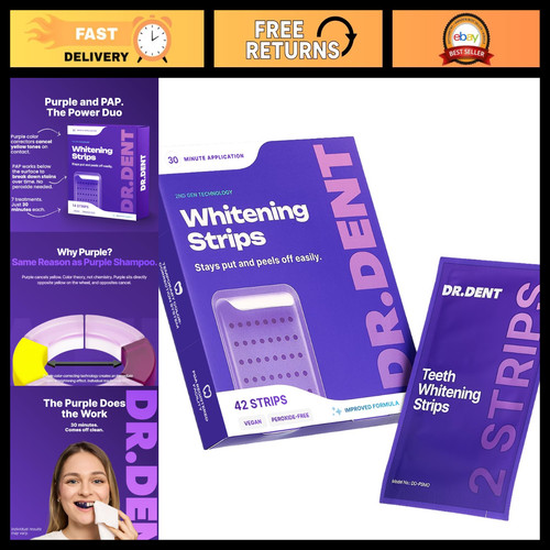 Strisce sbiancanti denti viola - denti,